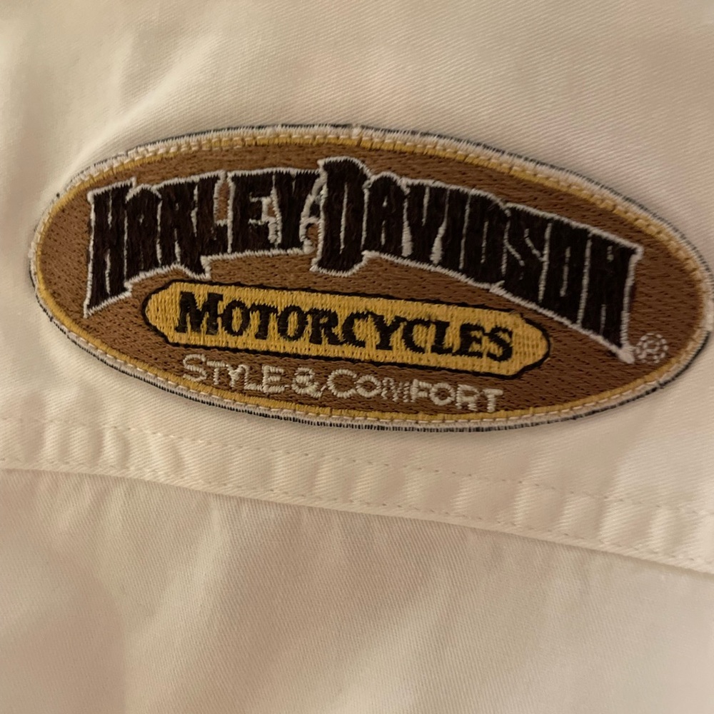 Harley Davidson white button down - Picture 3 of 11